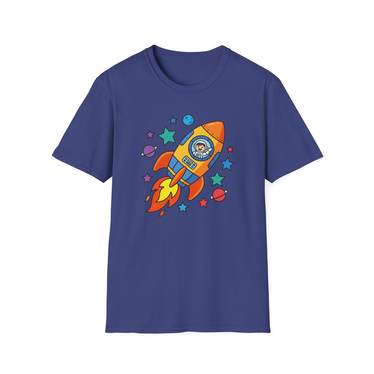 Rocket Astronaut T‑Shirt — Cute Space Explorer Graphic Tee