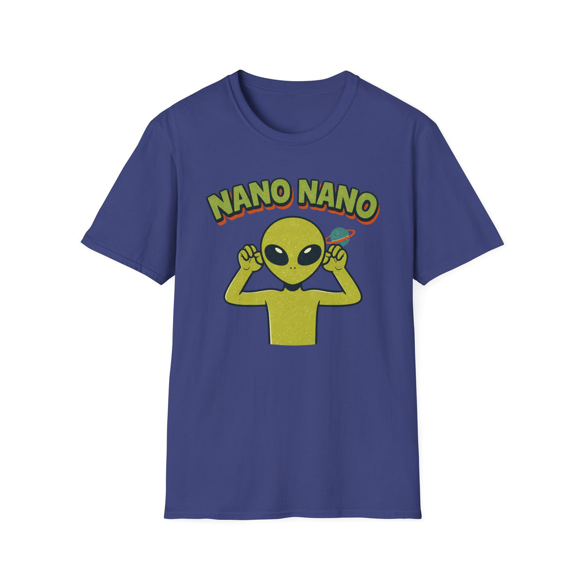 Nano Nano Alien T-Shirt — Retro Cute UFO Graphic Tee