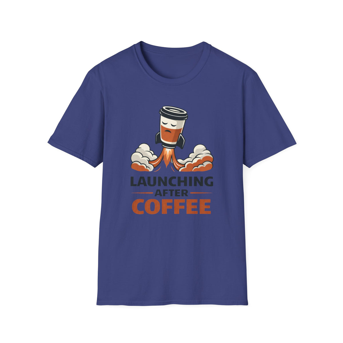Launching After Coffee T-Shirt — Funny Coffee Rocket Graphic Tee