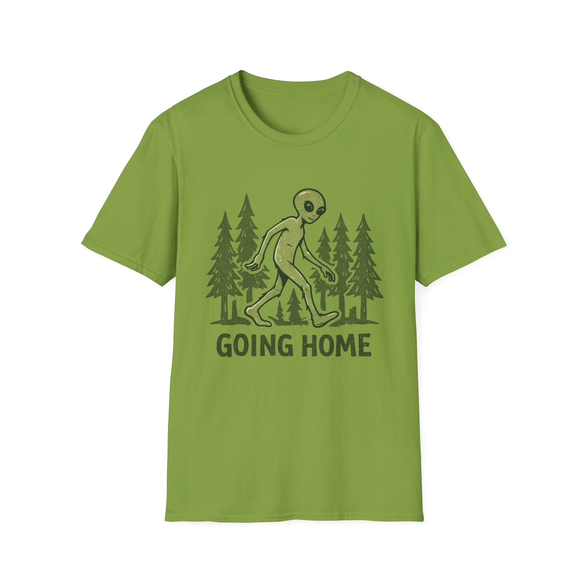 Going Home Alien T-Shirt — Funny Forest Extraterrestrial Graphic Tee
