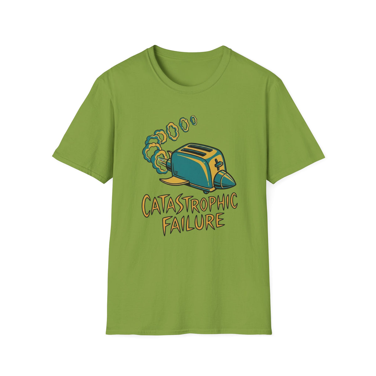 Toaster Illustration T-Shirt — 'Catastrophic Failure' Funny Retro Kitchen Tee