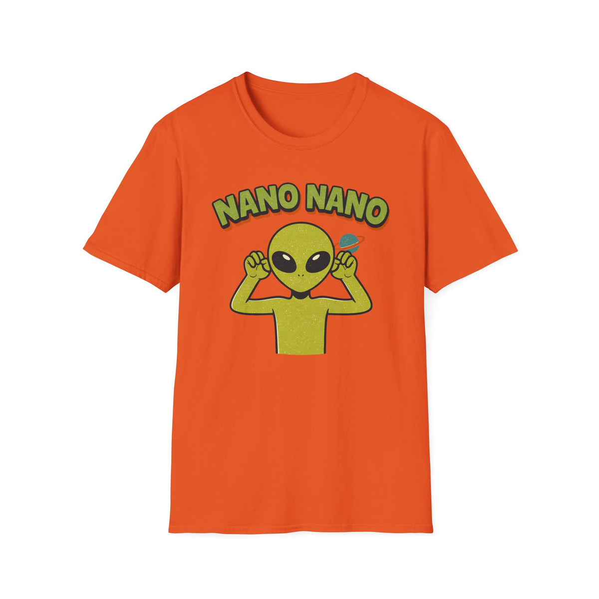 Nano Nano Alien T-Shirt — Retro Cute UFO Graphic Tee