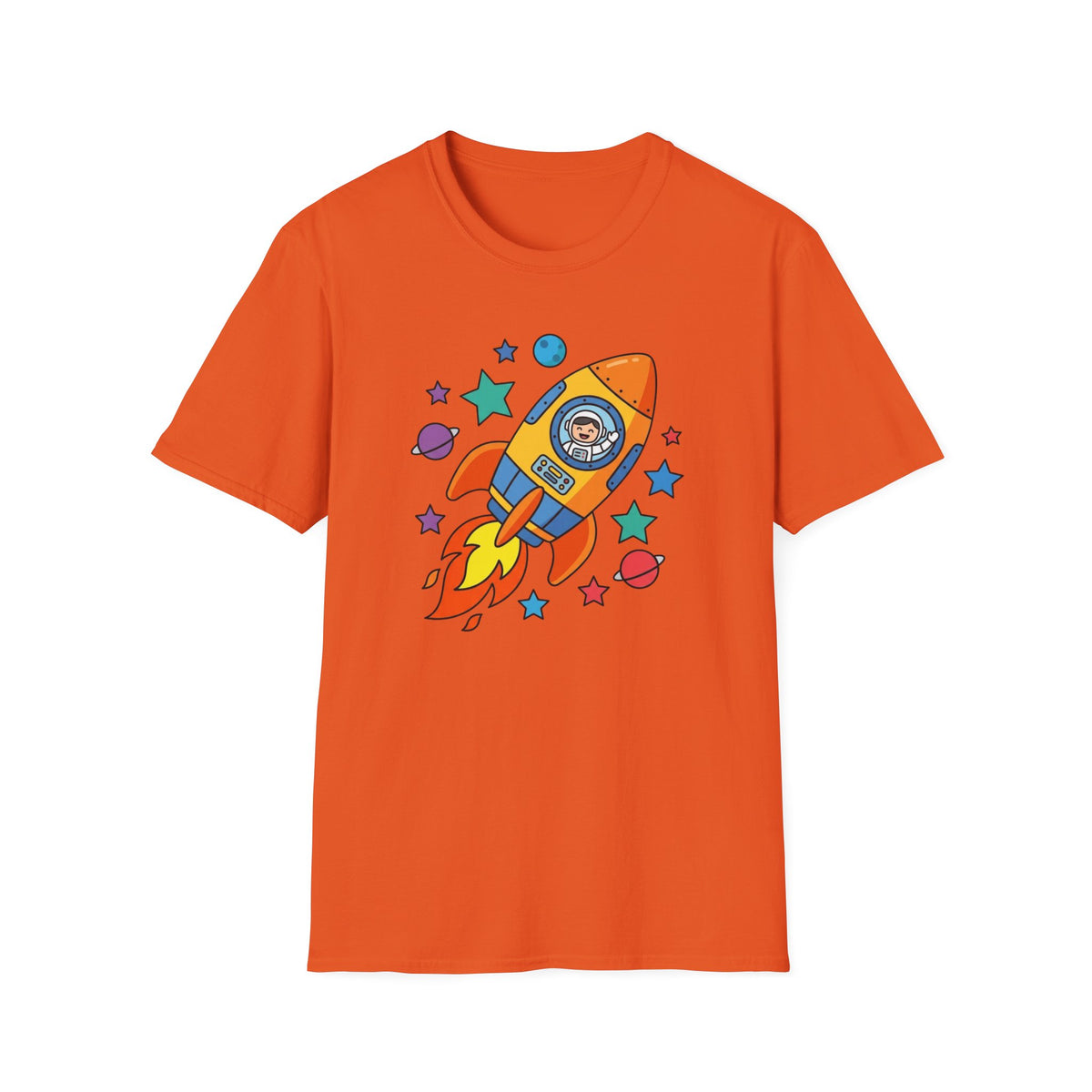 Rocket Astronaut T‑Shirt — Cute Space Explorer Graphic Tee