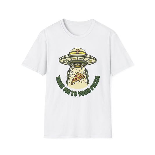 T‑Shirt — Pizza UFO Abduction Tee ("Take Me to Your Pie")