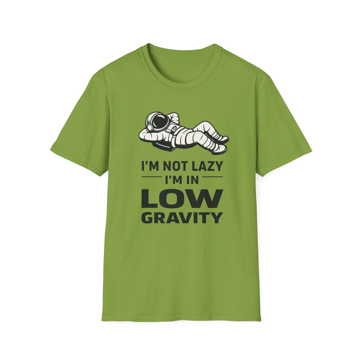 Low Gravity Astronaut T-Shirt — "I'm Not Lazy, I'm in Low Gravity" Graphic Tee