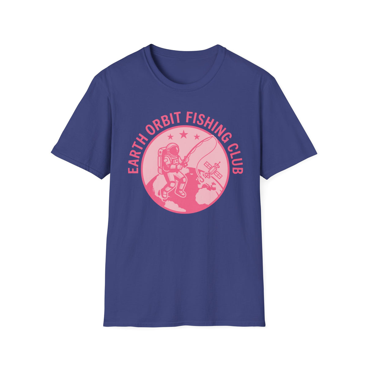 Earth Orbit Fishing Club T-Shirt — Astronaut Fishing Graphic Tee