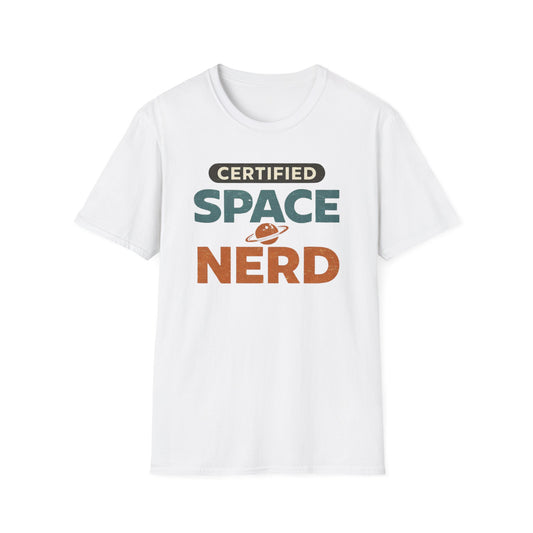 Certified Space Nerd T-Shirt — Retro Planet Science Tee