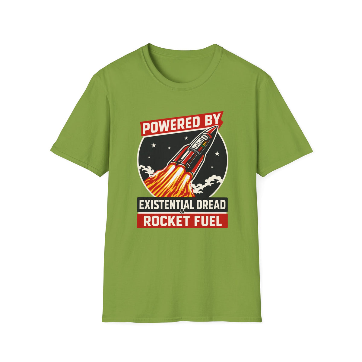 Powered By Existential Dread Rocket Fuel T‑Shirt