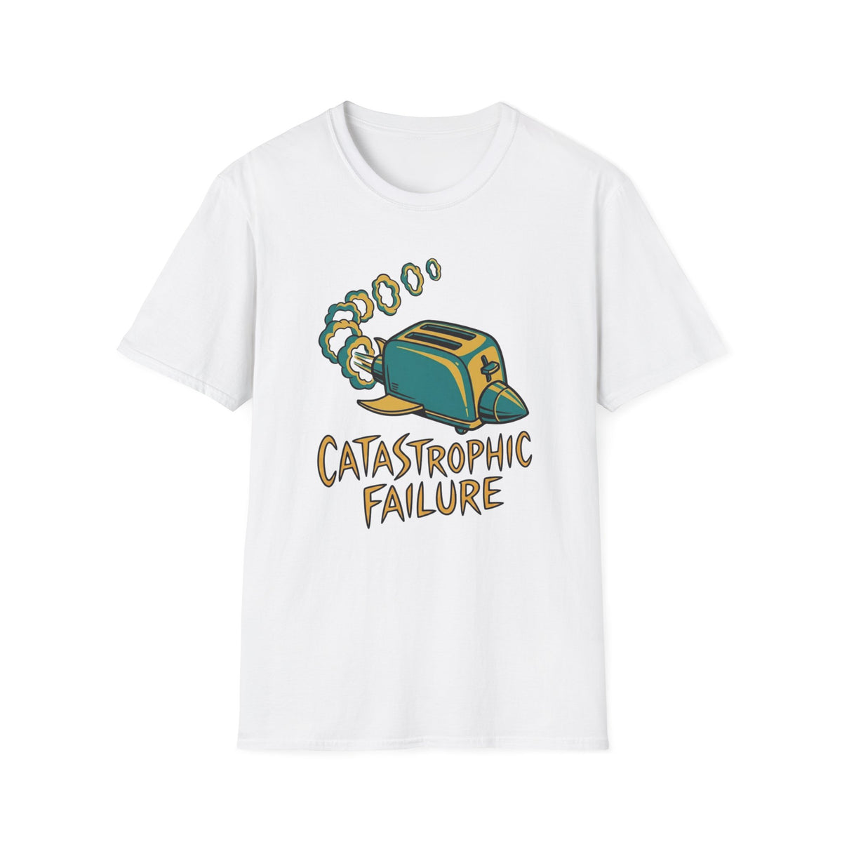 Toaster Illustration T-Shirt — 'Catastrophic Failure' Funny Retro Kitchen Tee