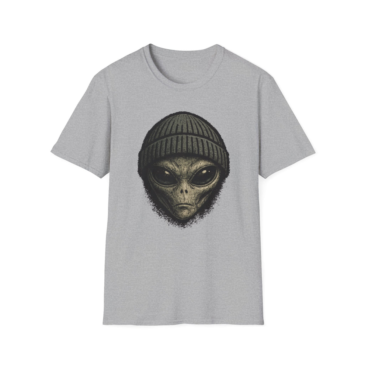 Alien Beanie T-Shirt — Graphic UFO Extraterrestrial Tee