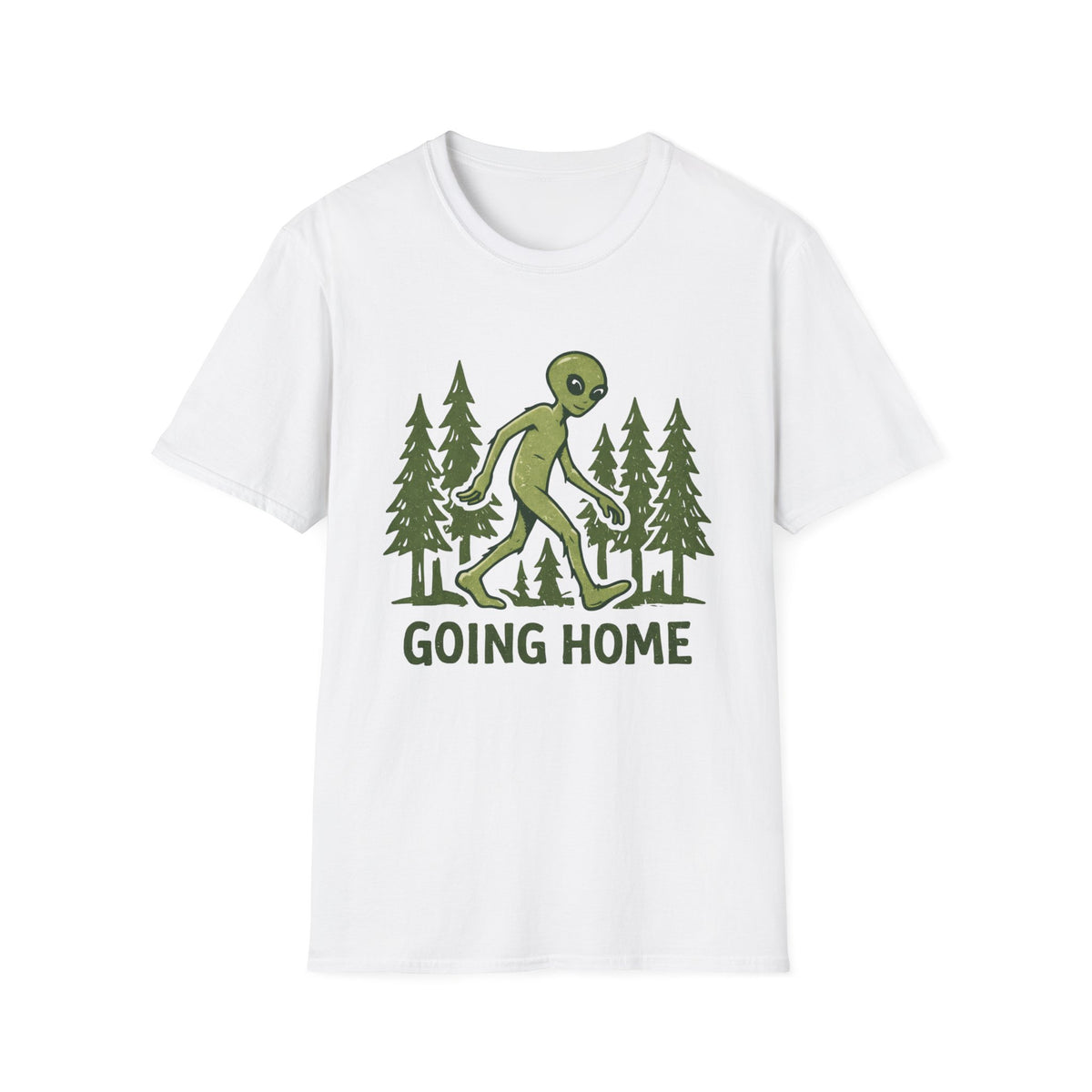 Going Home Alien T-Shirt — Funny Forest Extraterrestrial Graphic Tee