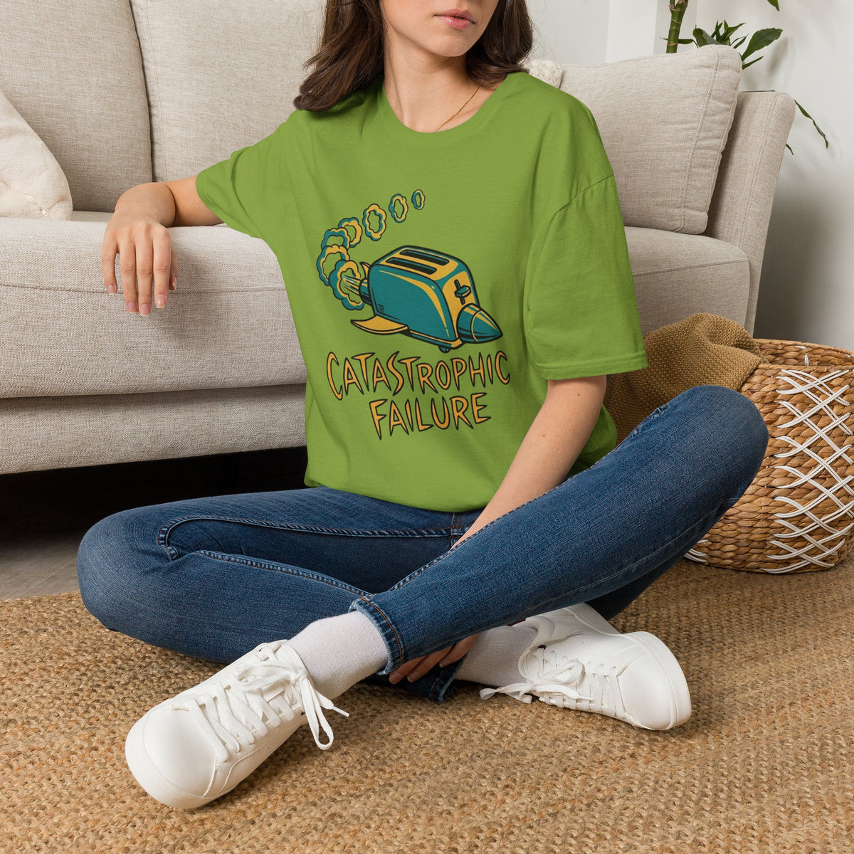 Toaster Illustration T-Shirt — 'Catastrophic Failure' Funny Retro Kitchen Tee