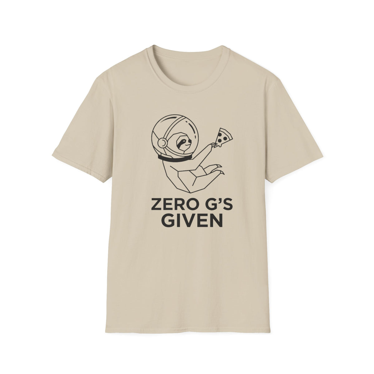 T-Shirt — 'Zero G's Given' Sloth Astronaut Graphic Tee