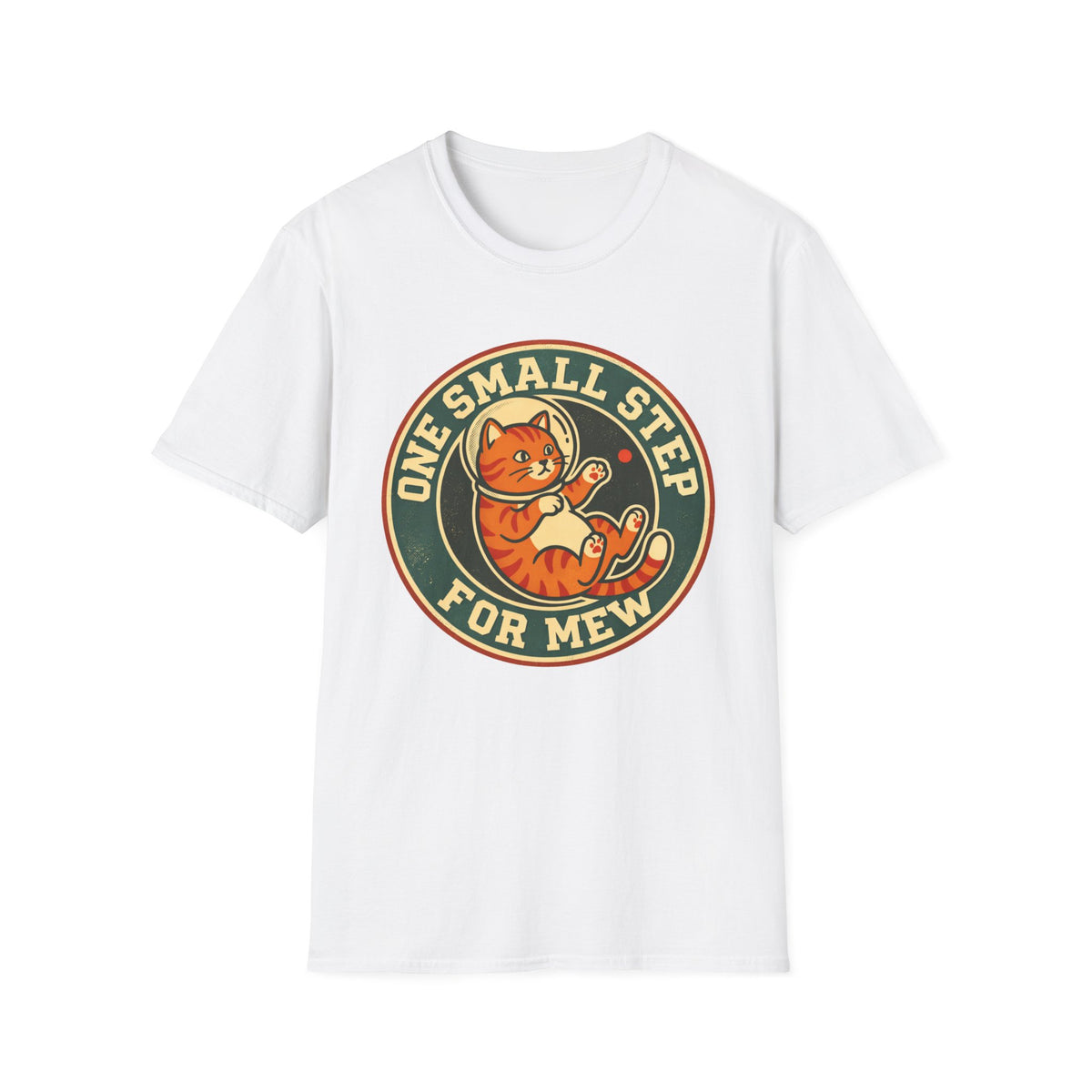 T‑Shirt — "One Small Step for Mew" Retro Space Cat Tee