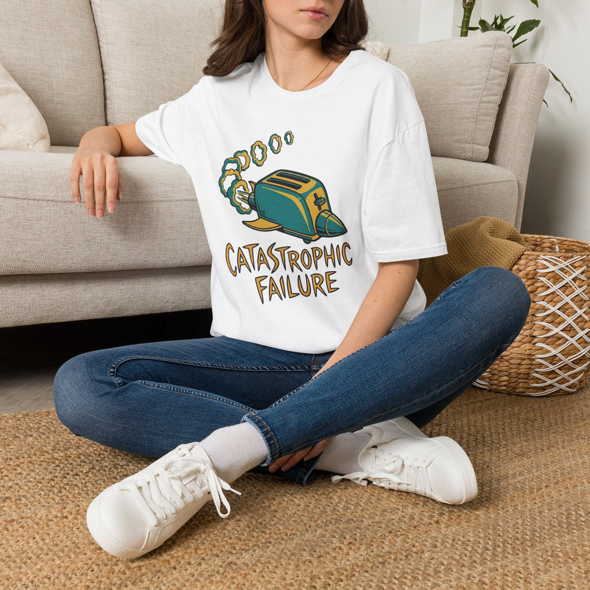 Toaster Illustration T-Shirt — 'Catastrophic Failure' Funny Retro Kitchen Tee