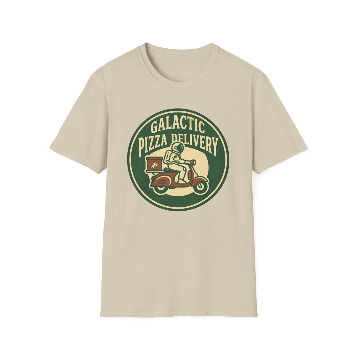 Galactic Pizza Delivery T-Shirt — Retro Astronaut Pizza Tee