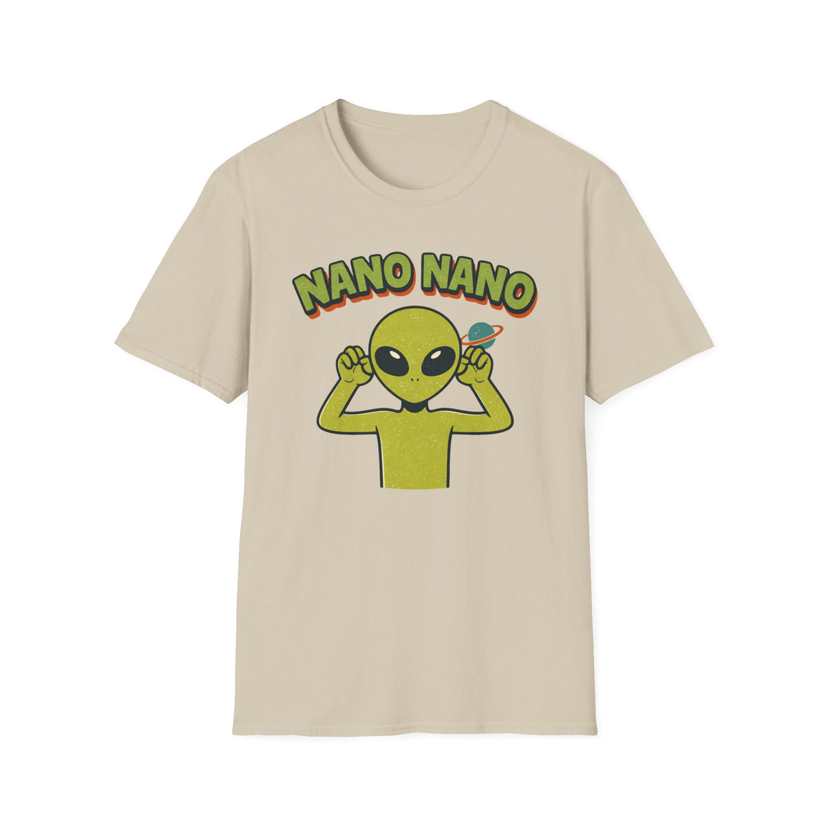 Nano Nano Alien T-Shirt — Retro Cute UFO Graphic Tee