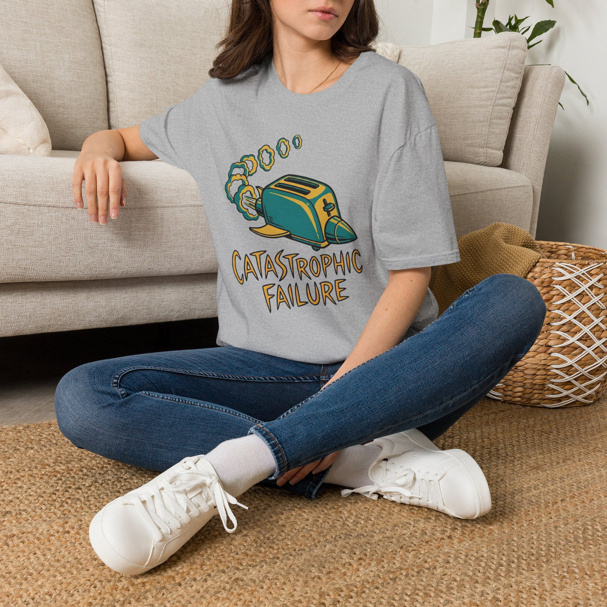 Toaster Illustration T-Shirt — 'Catastrophic Failure' Funny Retro Kitchen Tee