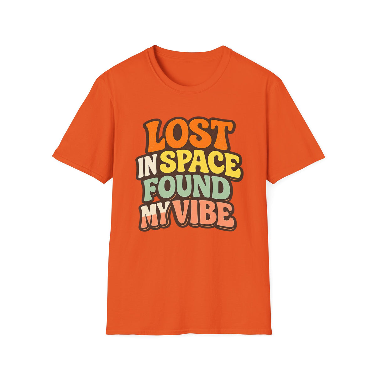 Lost in Space, Found My Vibe T-Shirt — Retro Colorful Graphic Tee