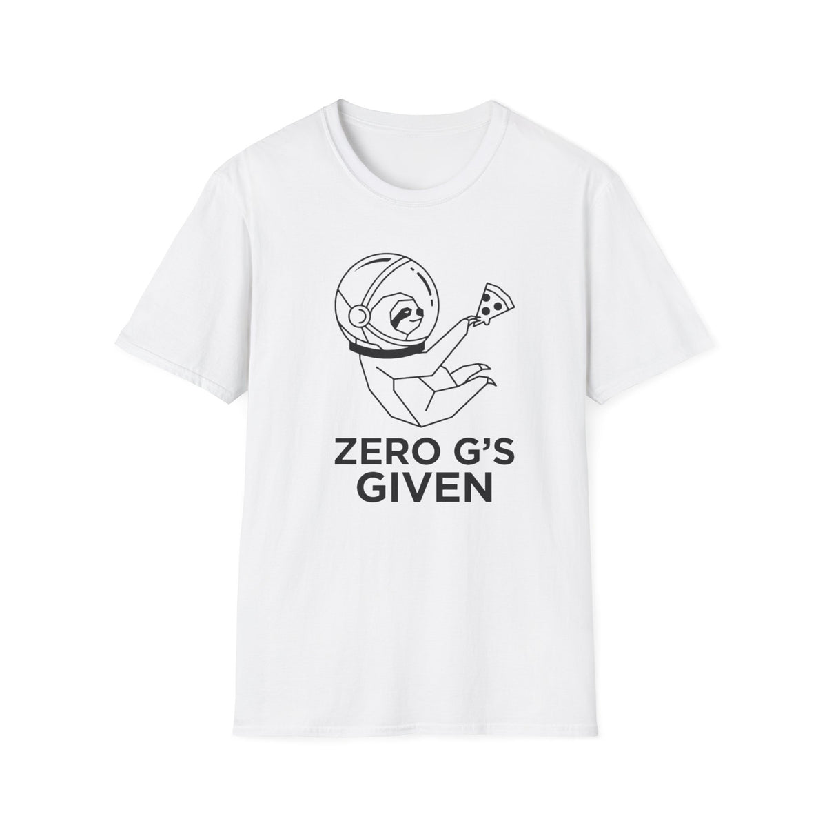 T-Shirt — 'Zero G's Given' Sloth Astronaut Graphic Tee