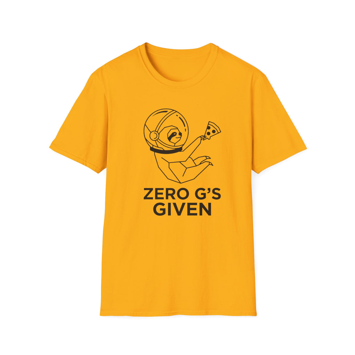 T-Shirt — 'Zero G's Given' Sloth Astronaut Graphic Tee