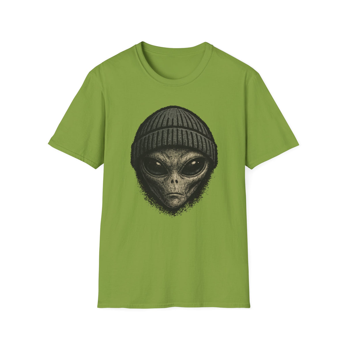 Alien Beanie T-Shirt — Graphic UFO Extraterrestrial Tee