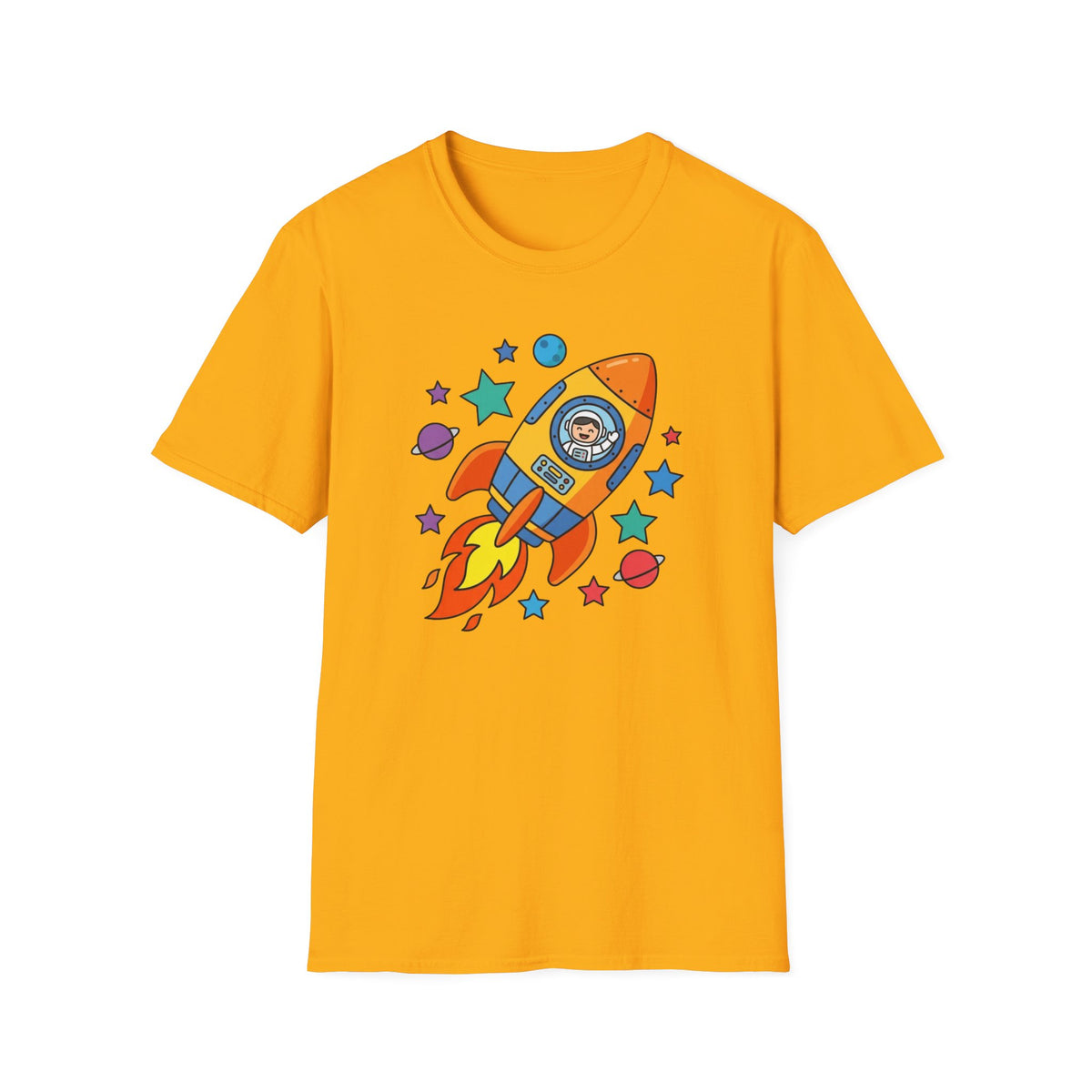 Rocket Astronaut T‑Shirt — Cute Space Explorer Graphic Tee