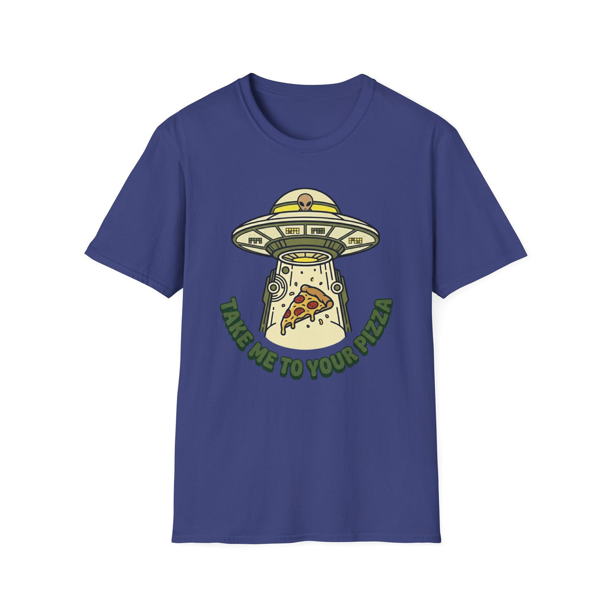 T‑Shirt — Pizza UFO Abduction Tee ("Take Me to Your Pie")