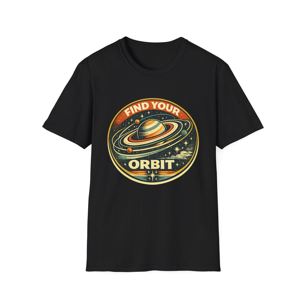 Find Your Orbit T-Shirt — Retro Planet Space Graphic Tee