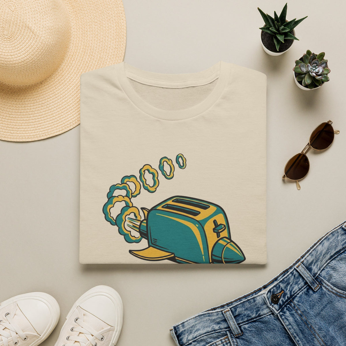 Toaster Illustration T-Shirt — 'Catastrophic Failure' Funny Retro Kitchen Tee