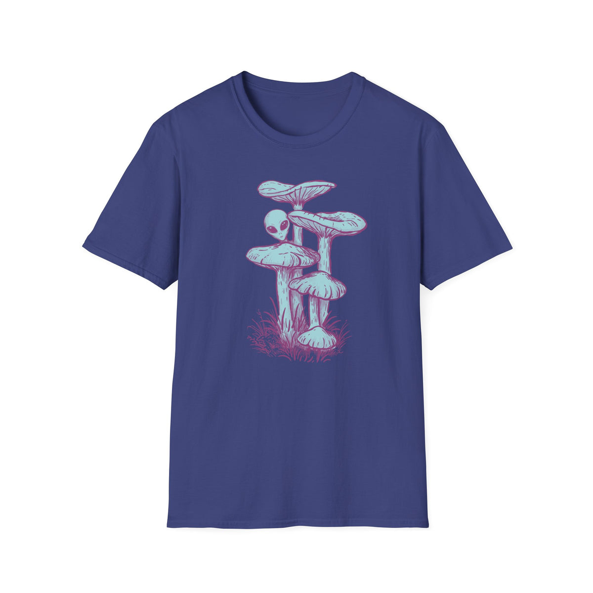 Alien Mushroom T‑Shirt — Psychedelic Pastel Fungi Graphic Tee