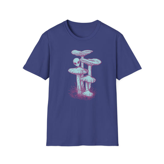 Alien Mushroom T‑Shirt — Psychedelic Pastel Fungi Graphic Tee