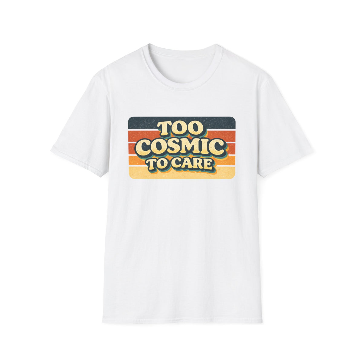 Retro "Too Cosmic To Care" T-Shirt