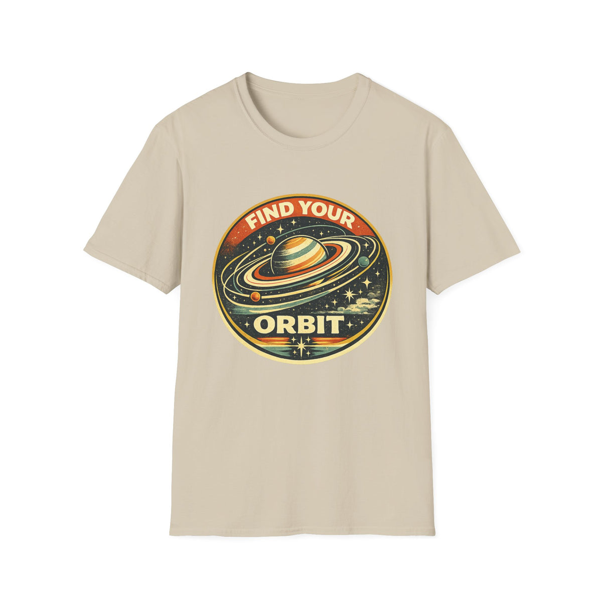 Find Your Orbit T-Shirt — Retro Planet Space Graphic Tee