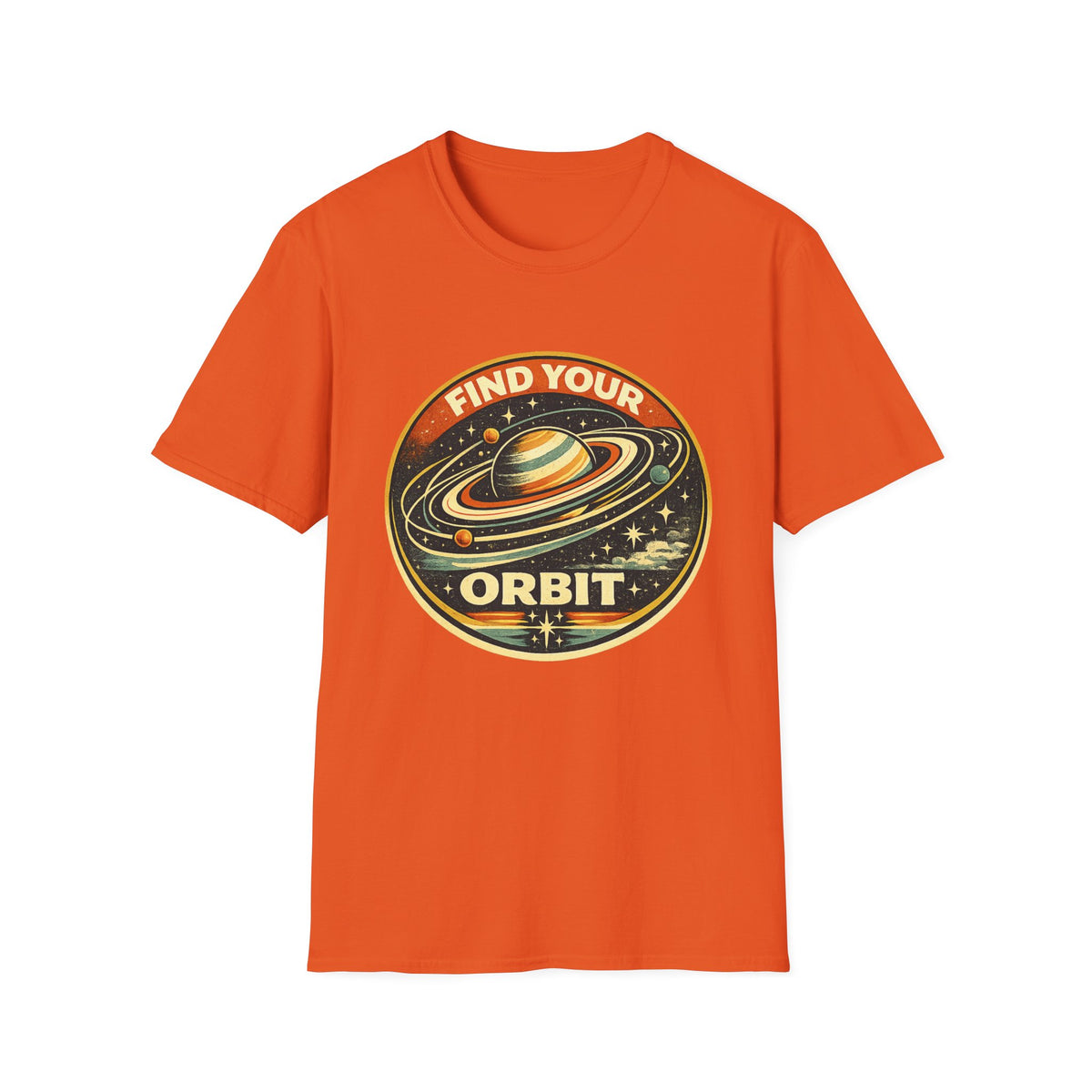 Find Your Orbit T-Shirt — Retro Planet Space Graphic Tee