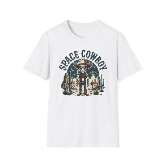 Space Cowboy T-Shirt — Retro Alien Western Graphic Tee