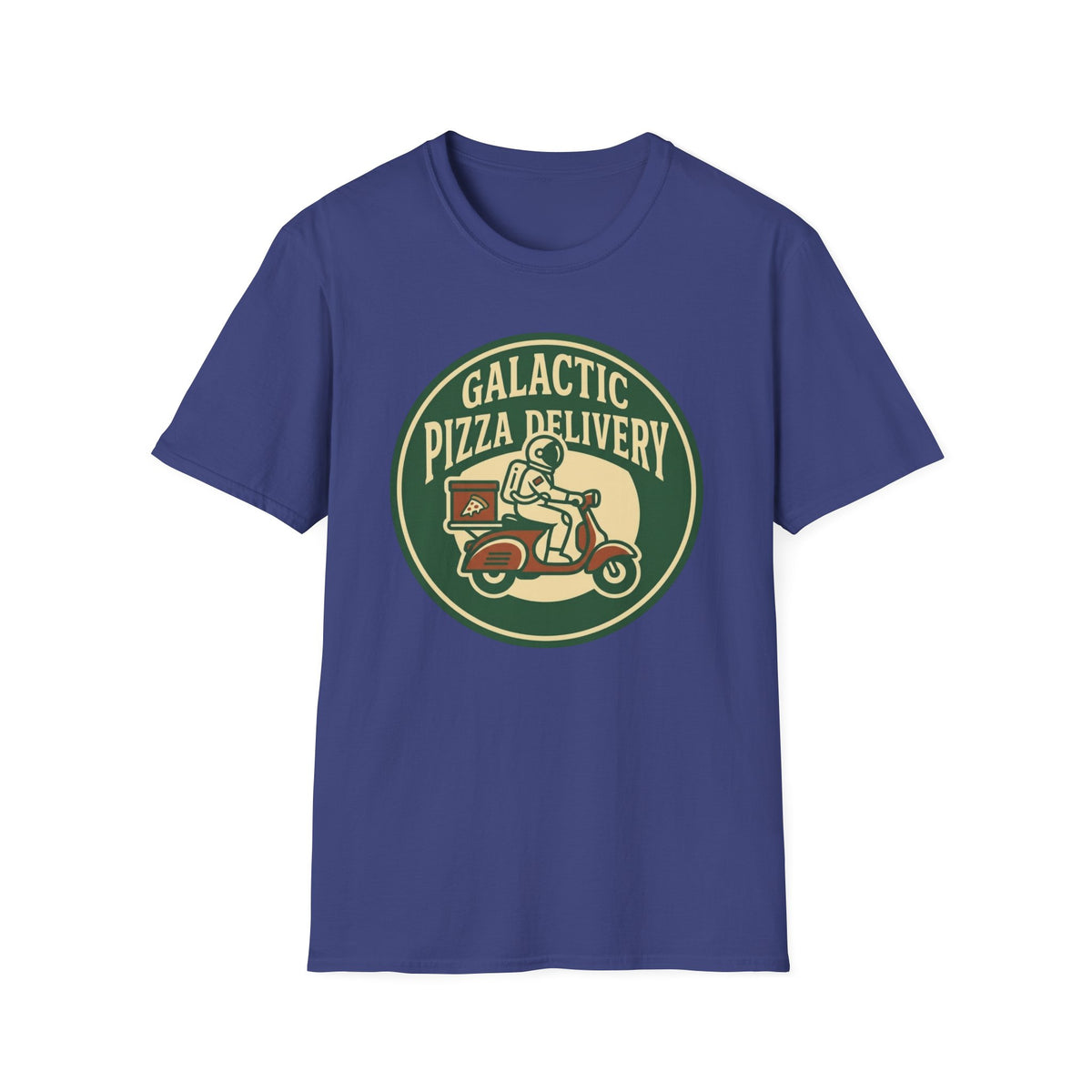Galactic Pizza Delivery T-Shirt — Retro Astronaut Pizza Tee
