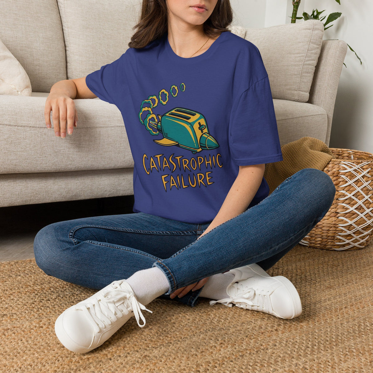 Toaster Illustration T-Shirt — 'Catastrophic Failure' Funny Retro Kitchen Tee
