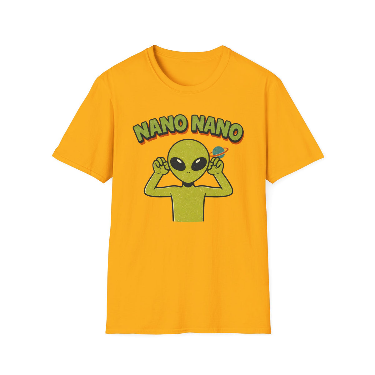 Nano Nano Alien T-Shirt — Retro Cute UFO Graphic Tee
