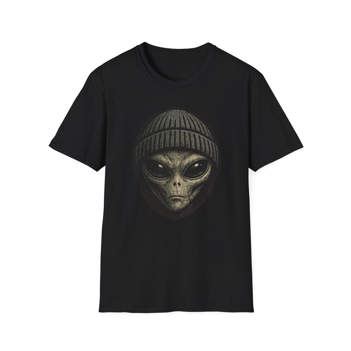 Alien Beanie T-Shirt — Graphic UFO Extraterrestrial Tee