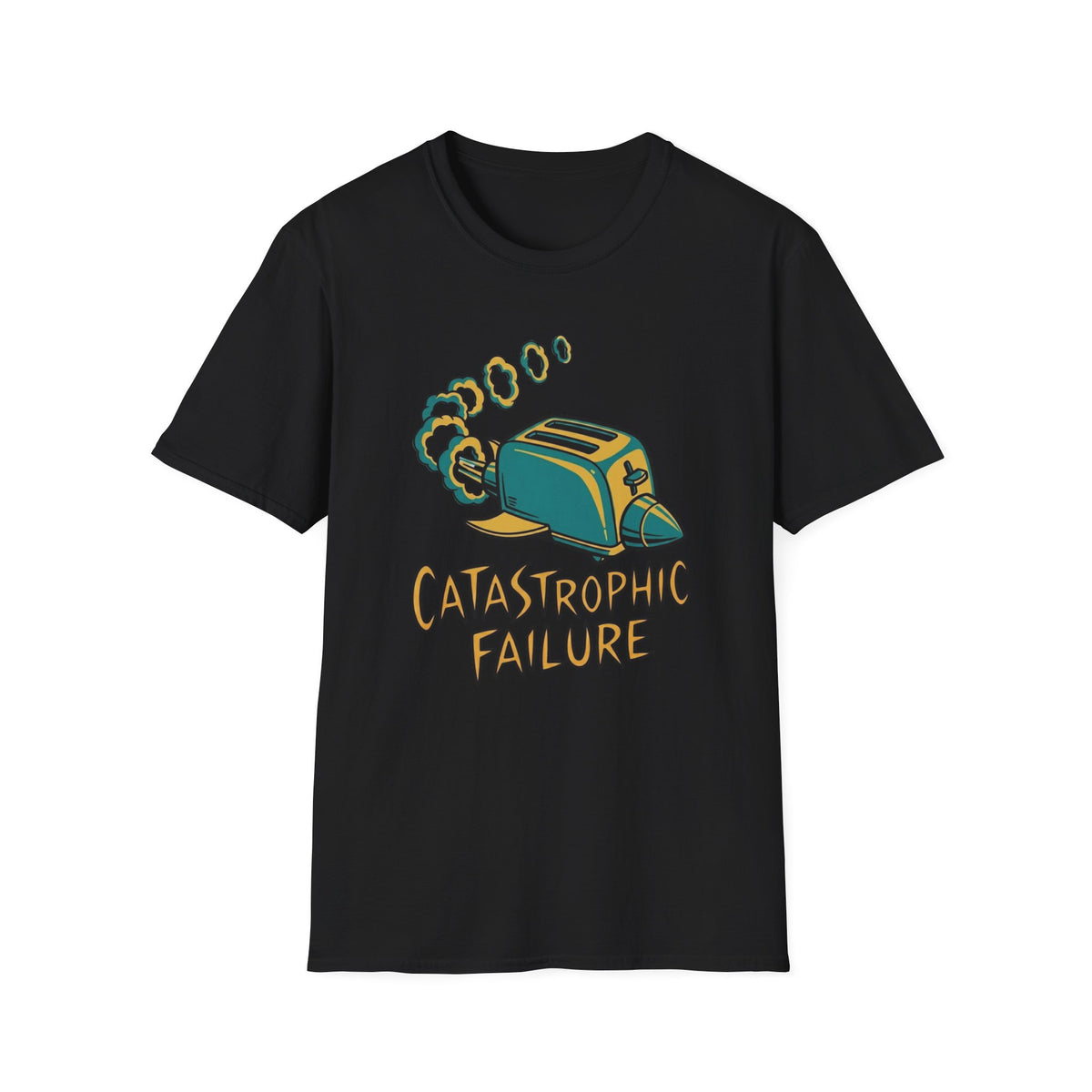 Toaster Illustration T-Shirt — 'Catastrophic Failure' Funny Retro Kitchen Tee