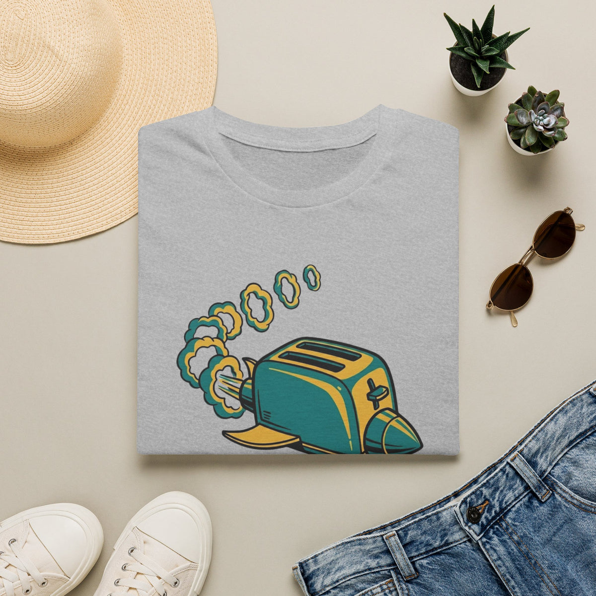 Toaster Illustration T-Shirt — 'Catastrophic Failure' Funny Retro Kitchen Tee