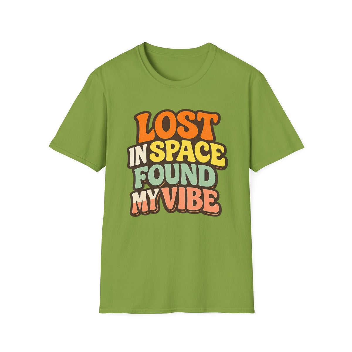 Lost in Space, Found My Vibe T-Shirt — Retro Colorful Graphic Tee