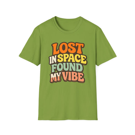 Lost in Space, Found My Vibe T-Shirt — Retro Colorful Graphic Tee