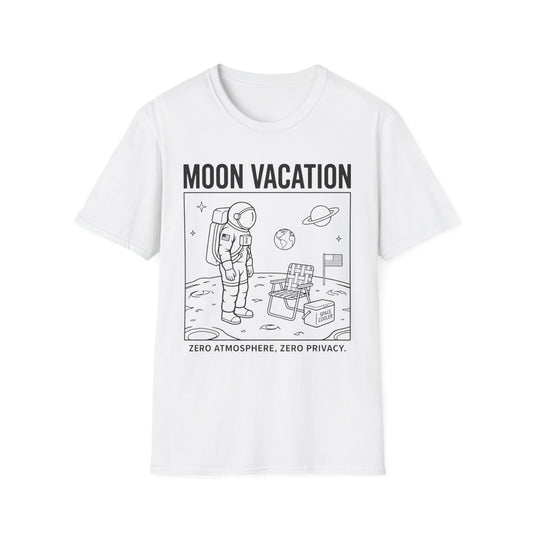 Moon Vacation T-Shirt — Astronaut Space Travel Graphic Tee