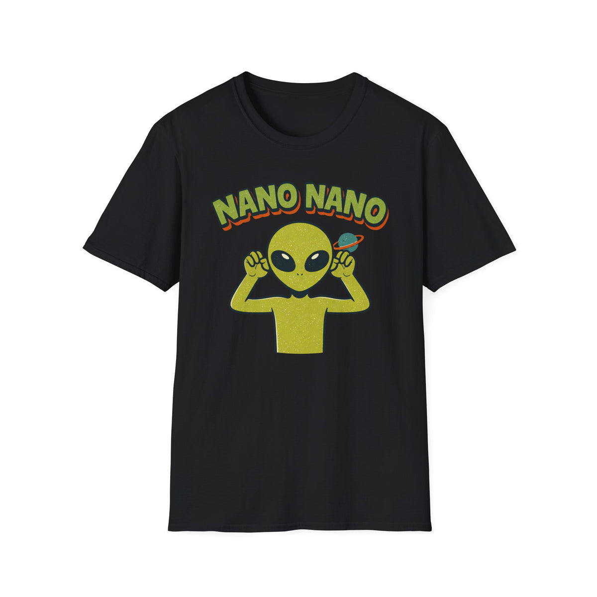 Nano Nano Alien T-Shirt — Retro Cute UFO Graphic Tee