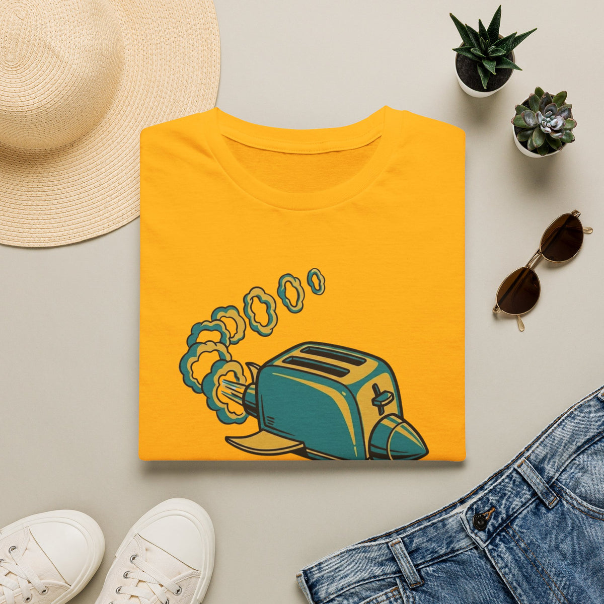 Toaster Illustration T-Shirt — 'Catastrophic Failure' Funny Retro Kitchen Tee