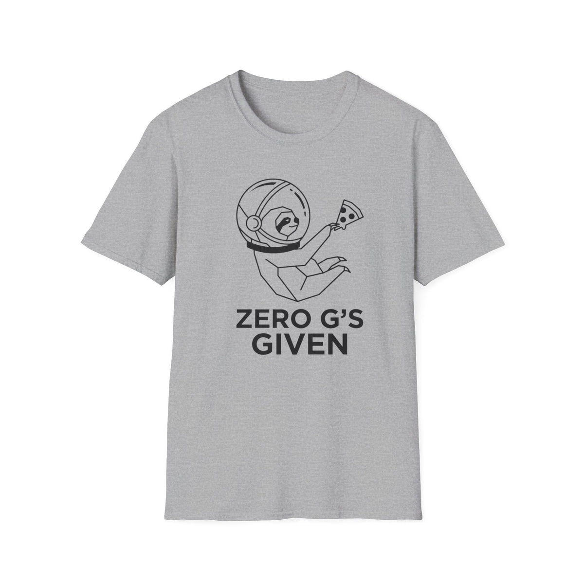 T-Shirt — 'Zero G's Given' Sloth Astronaut Graphic Tee