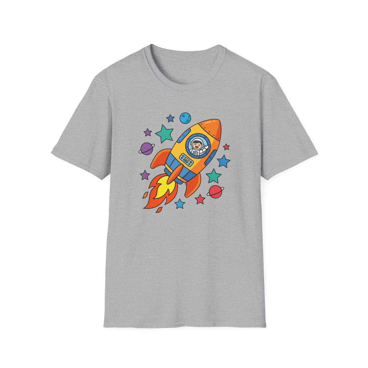 Rocket Astronaut T‑Shirt — Cute Space Explorer Graphic Tee