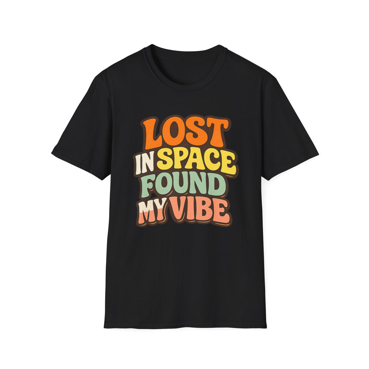 Lost in Space, Found My Vibe T-Shirt — Retro Colorful Graphic Tee